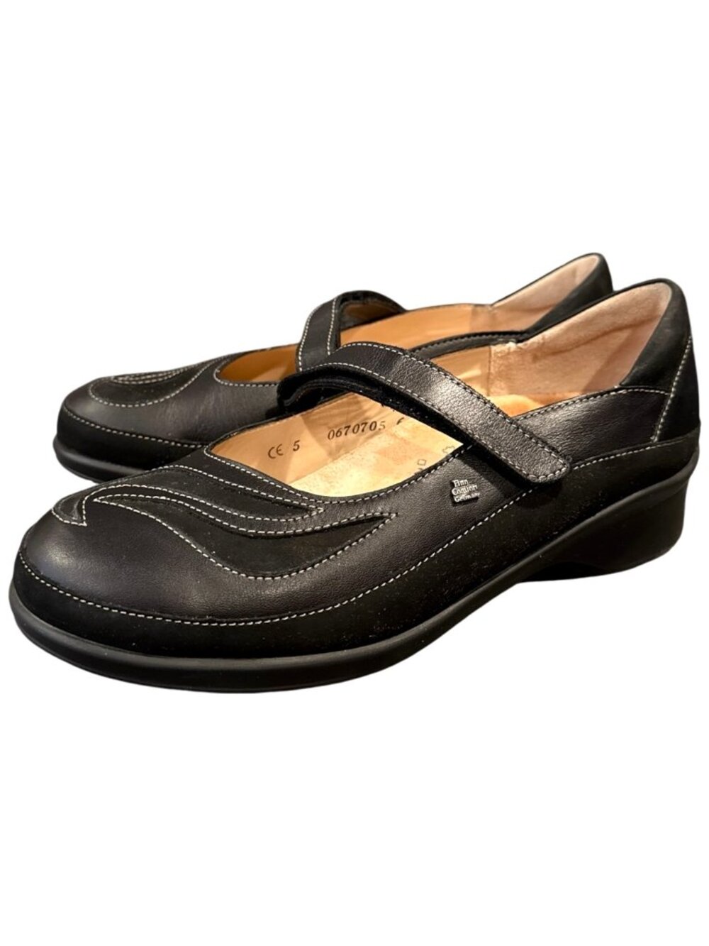 Finn Comfort Glendale Mary Jane Shoes Women’s Size 5 Black Leather Comfort Ortho